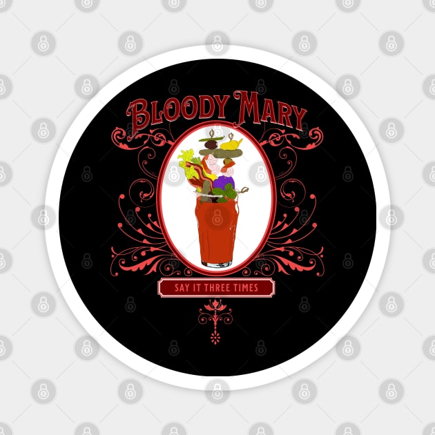 Vintage Bloody Mary 3 Times Magnet by H. R. Sinclair